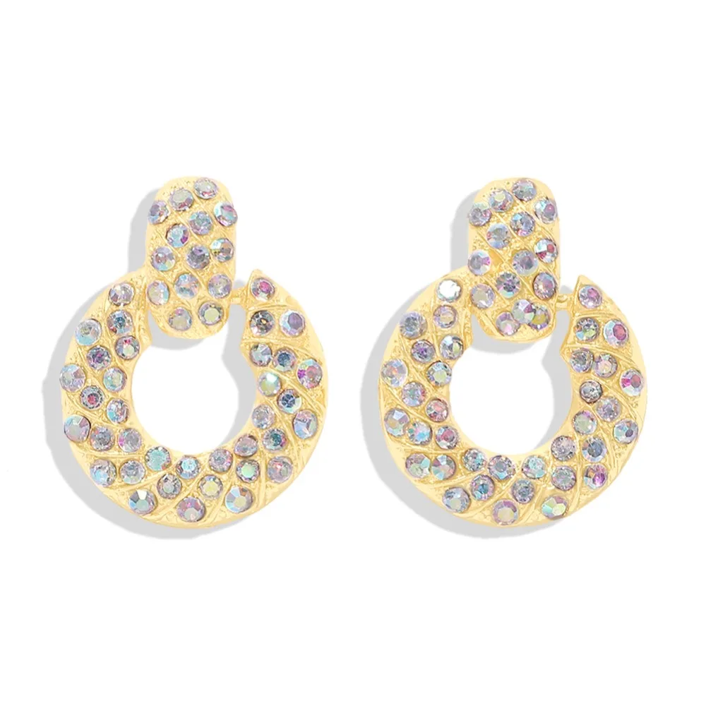 Ladyfirsy золотые серьги-капли ZA корейские модные блестящие шикарные вечерние серьги для девочек Подарки для мам массивные металлические круглые серьги в виде цветка ювелирные изделия