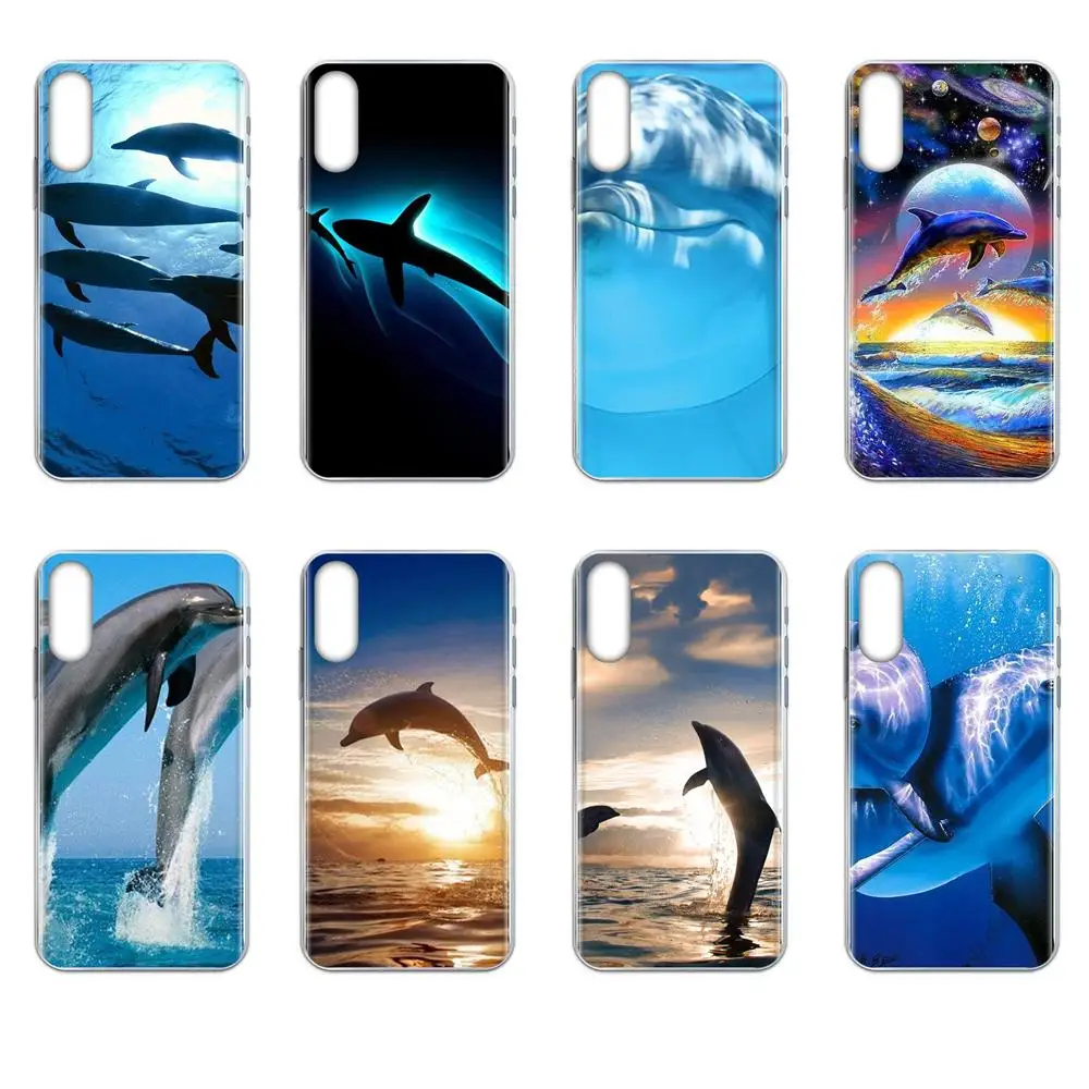 Для Samsung Galaxy A31 A51 A71 5G A81 A90 A91 A01 A11 M31 S11 S11E S20 Plus ультратонкий рисунок милый Дельфин |