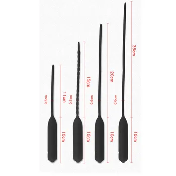Long Penis Plug Vibrator Silicone Urethral Catheter Sex Toys For Men Masturbator Vibrating Urethra Sound Dilator Dick Massager 5