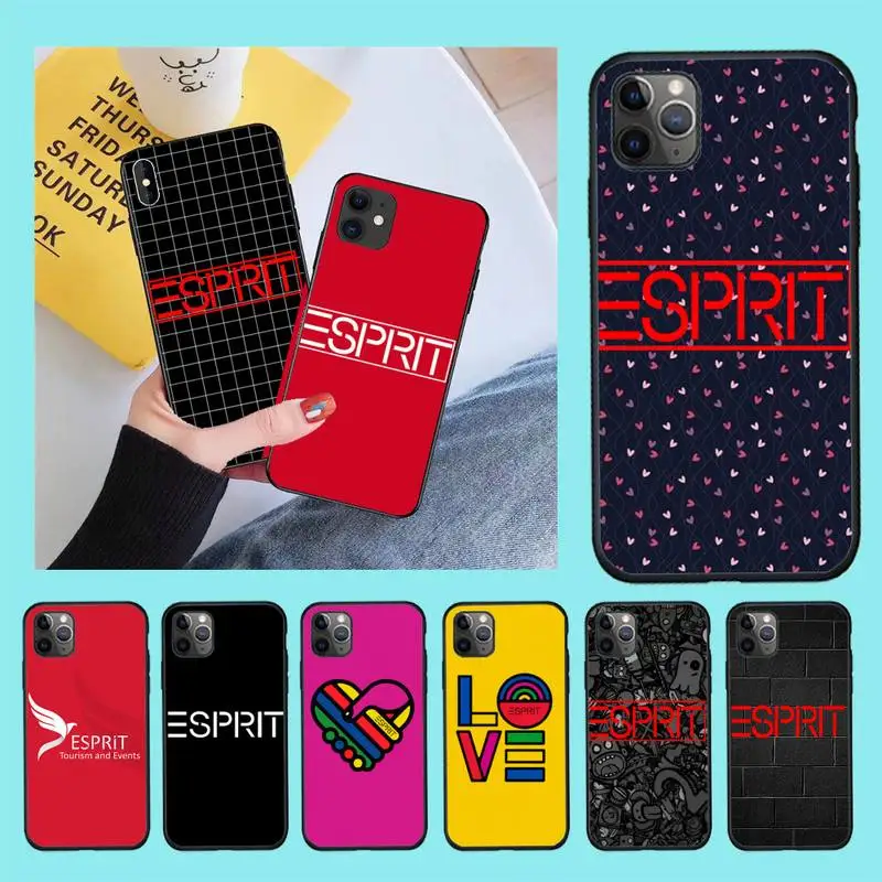 

CUTEWANAN American fashion brand Esprit Soft Silicone Phone Case for iPhone 11 pro XS MAX 8 7 6 6S Plus X 5S SE 2020 XR case