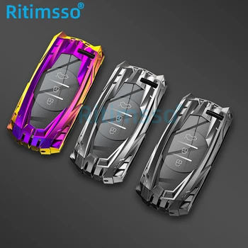 Copertura portachiavi per auto in lega di zinco per Chery Tiggo 8 3x 5x Gx EQ7 Arrizo Exeed 65R 32R Tiggo 7 Pro 5 2020 custodia per telecomando Shell - Copertura portachiavi per auto in lega di zinco per Chery Tiggo 8 3x 5x Gx