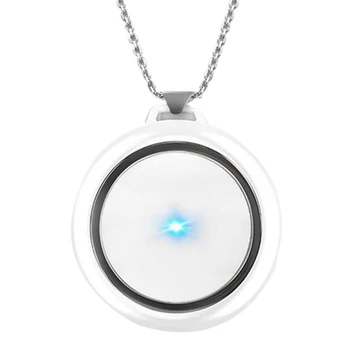 

EAS-Portable Air Purifier Portable Car Home Negative Ion Air Purifier Hanging Neck Necklace Small Air Purifier-White