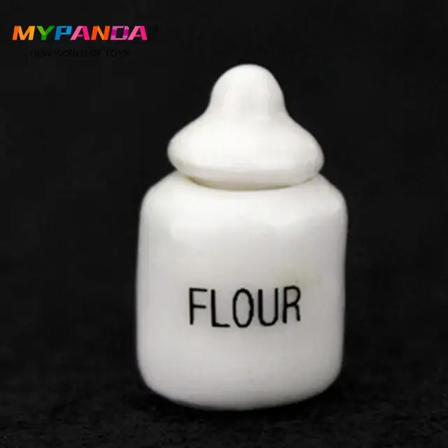 1:12 DIY Handmade Doll House Kitchen Ceramic Ornament Decora Dollhouse Miniatures Accessories Porcelain Eating Jar Set 4