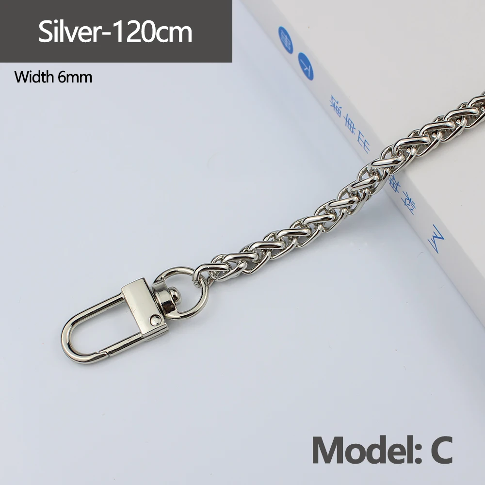 Chaine pour Sac A Main 120 cm, Sangle Chaine Sac A Main Bandouliere Or, Chaîne de Remplacement pour Sac à Main Avec Boucles, Métal Chain for Crossbody Bag pour Sac Bandouliere, Portefeuille