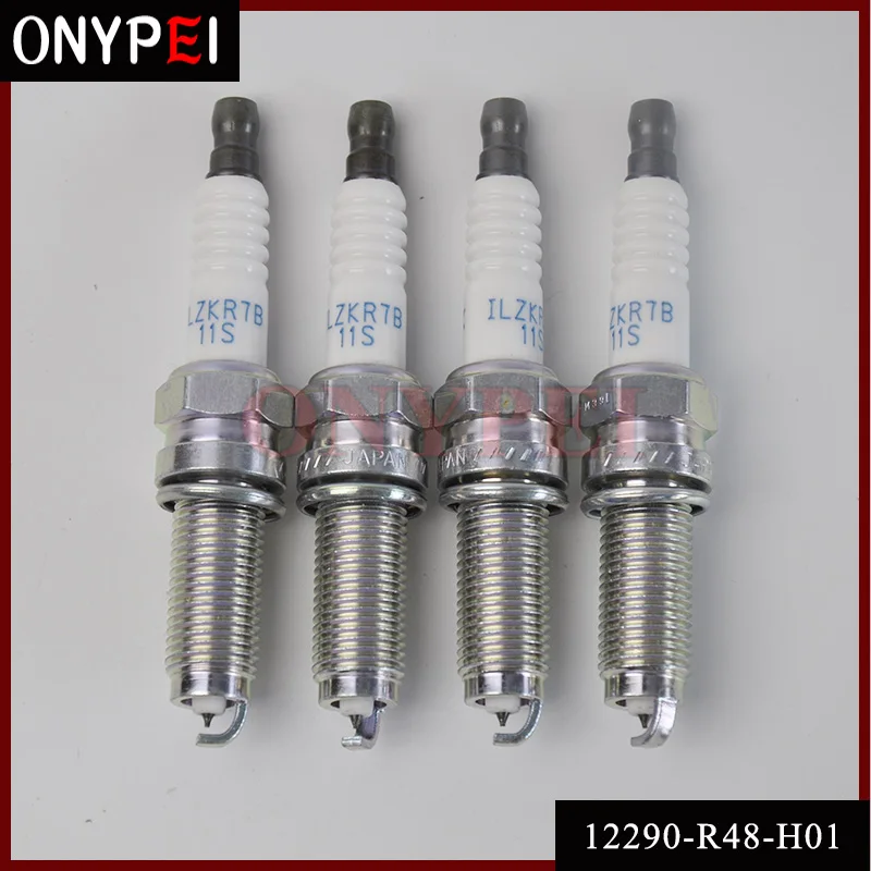 4pcs/lot 12290 R48 H01 ILZKR7B 11S Iridium Spark Plug For Acura MDX TSX