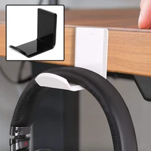 Uniwersalny trwały kształt L słuchawki do montażu na ścianie prosty hak słuchawki komputerowe stojak słuchawki akrylowe patera