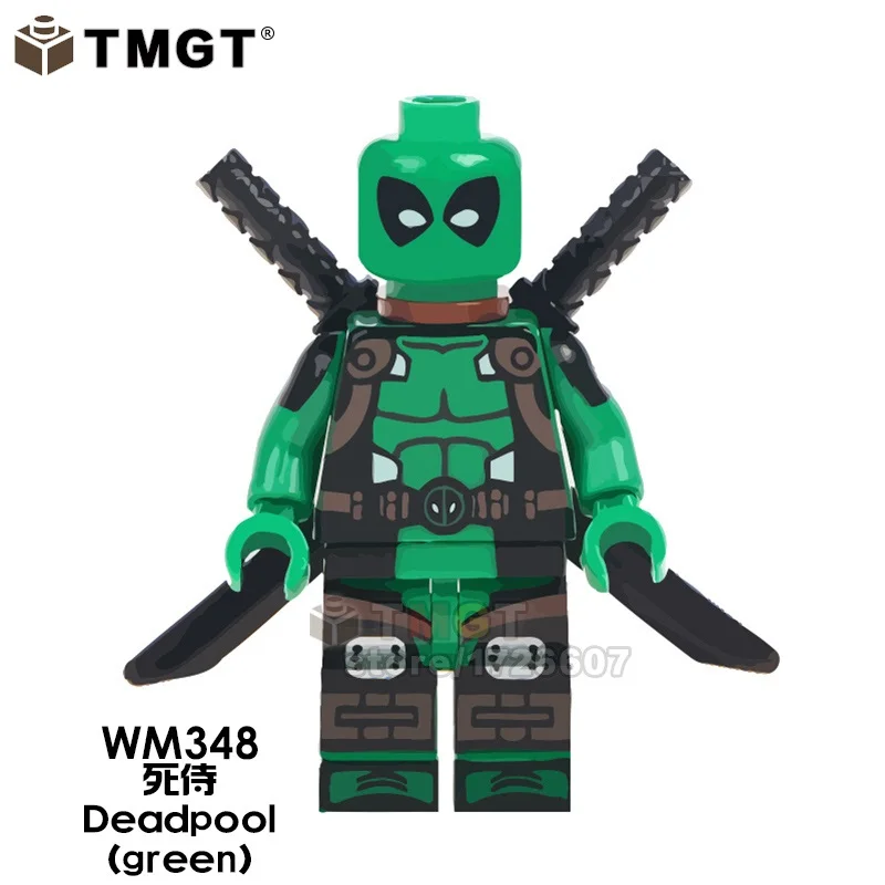 WM348 100 шт./лот Deadpool2 строительные блоки кирпичи кабель Colossus Росомаха Харли Куинн убийца машина Человек-паук PG8180 детские игрушки - Цвет: WM348