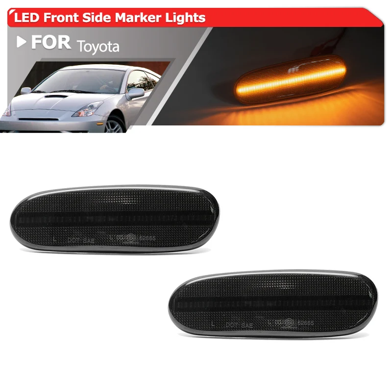 สไตล์ยูโรรมควันด้านหน้า Amber Led Fender Side Marker Light สำหรับ