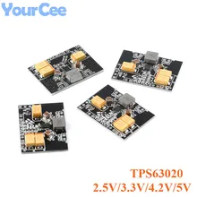 Tps63020 módulo de fonte de alimentação baixa ondulação automática step up step down buck-boost placa módulo 2.5v 3.3v 4.2v 5v bateria de lítio