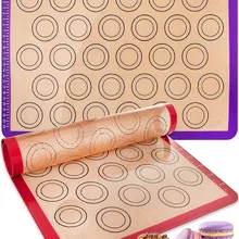 1 шт. Премиум силикон стекловолокно выпечка пирожных макарон коврик антипригарный силиконовый вкладыш для противни для выпекания прокатки макаруна кондитерские изделия для приготовления печенья