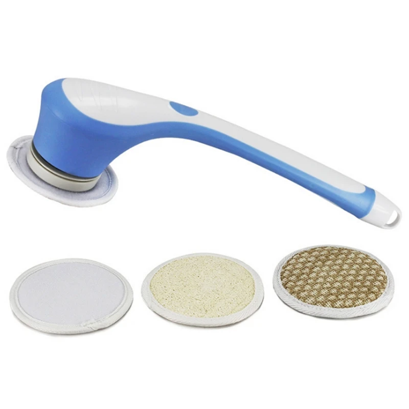 

Electric Shower Massage Cleaning Bath Brush Waterproof with Soft Silicone Exfoliating Head Bathing Tools for Body Skin Cleansing