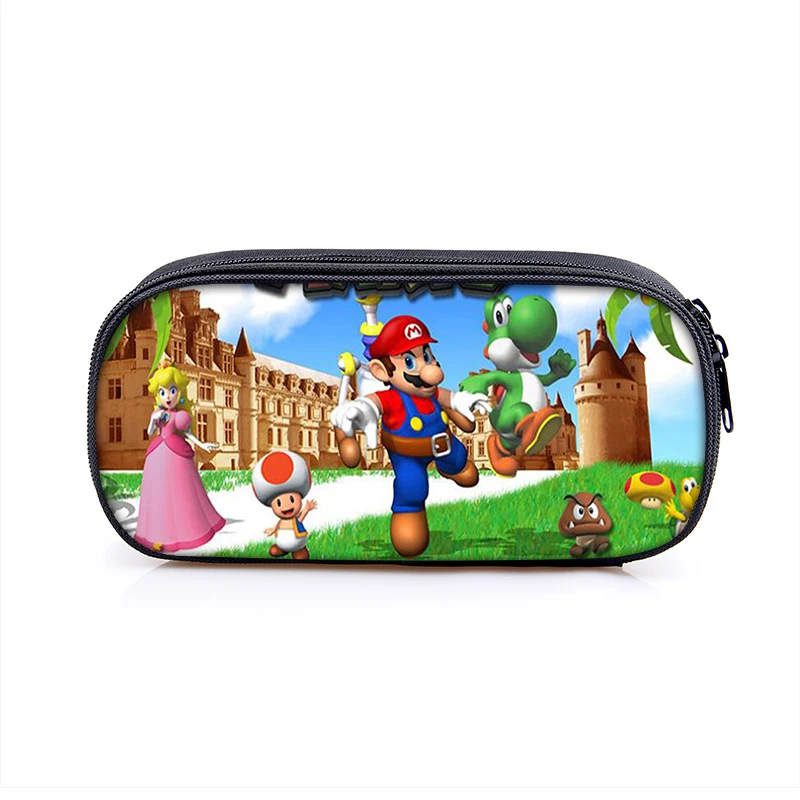 Мультфильм Супер Марио Bros Соник дети PencilBag студента PenBag для детей новые милые высококачественные канцтовары сумка пенал