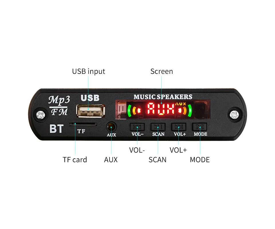 AIYIMA Bluetooth усилитель доска 80 Вт 2,1 канальный сабвуфер Amplificador аудио Плата с AUX FM TF U диск домашний кинотеатр Diy