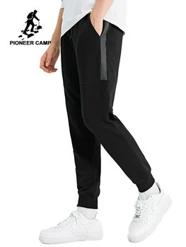 

Pioneer Camp Spring Autumn Men's Sweatpants Joggers Black Solid Cotton Straight Sportwear Fashion Pants for Male AZZ902309
