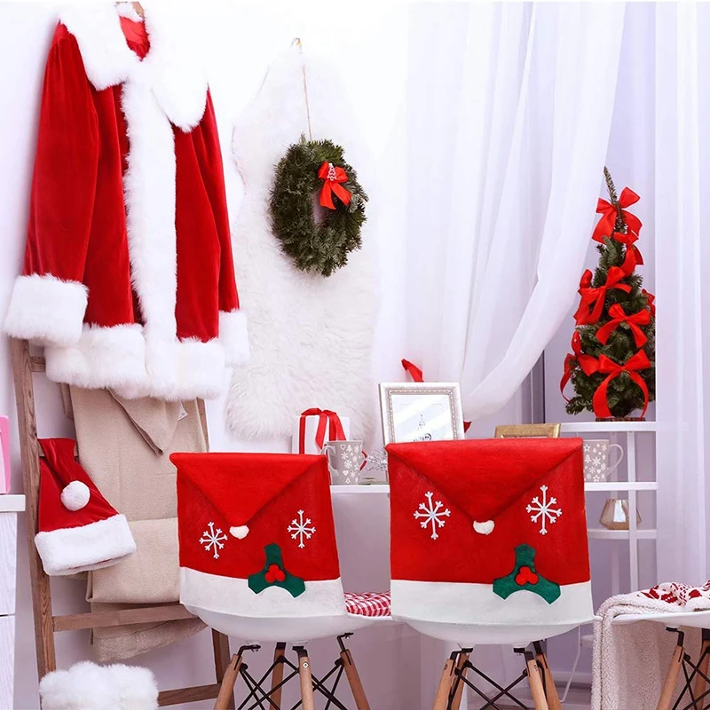 Hot-di Natale Sedia Della Copertura Posteriore Cappello da Babbo Natale  Classico Sedia da Pranzo Decorazione di Festa di Natale Decorazione di  Festa - AliExpress Home \u0026 Garden
