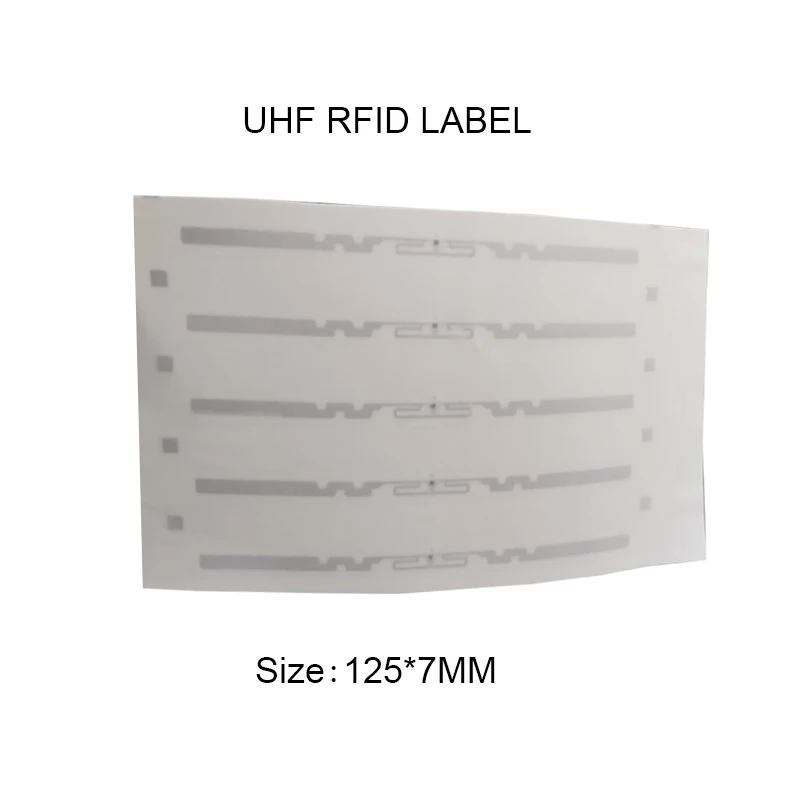 EPC C1G2 UHF RFID H47 этикетка J41 влажная инкрустация 9662 белая этикетка с чипом M4/H3/R6 50x50 мм 73x21 мм - Цвет: 125X7mm