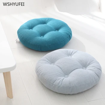 

Idyllic futon cushion on the ground thickened round Japanese tatami mat cushion lazy home living room floor Bay window cushion