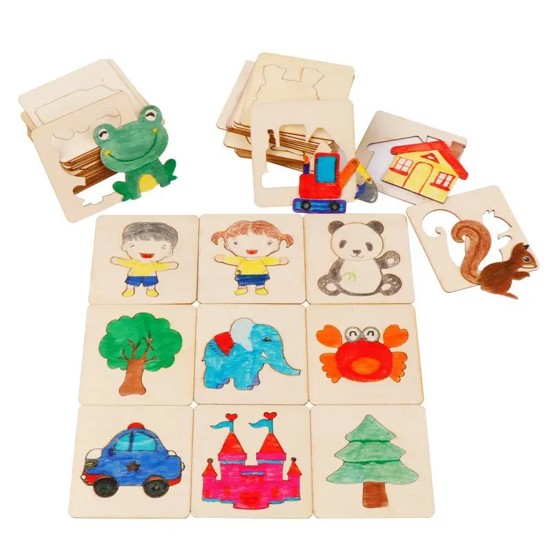 

CHILDREN'S Toy Men's Jigsaw Puzzle Early Childhood Intellectual Gift 1-2-3-4-6 a Year of Age 7 Baby Painted GIRL'S educational