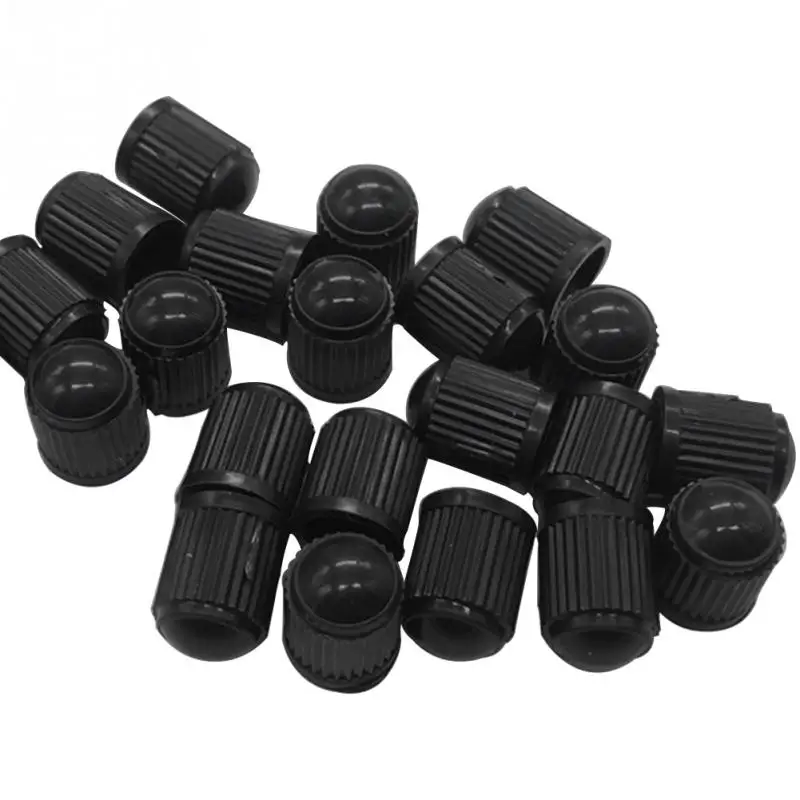 

20pcs Car Tyre Valve Dust Caps Dome Shape Dust Valve Black Bike Tyre Plastic Caps Drop Shipping