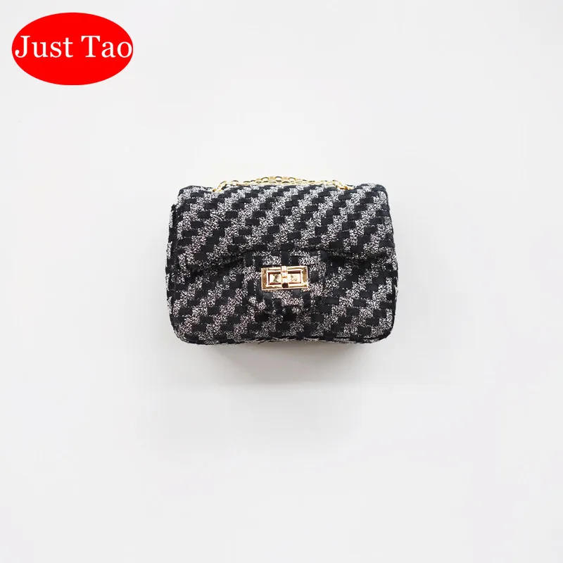 Black DHL, детские зеленые сумки-мессенджеры Just Tao для девочек, шикарный стиль, сумка на плечо для малышей, Рождественская сумка, дешевые кошельки JTD028 - Цвет: Black