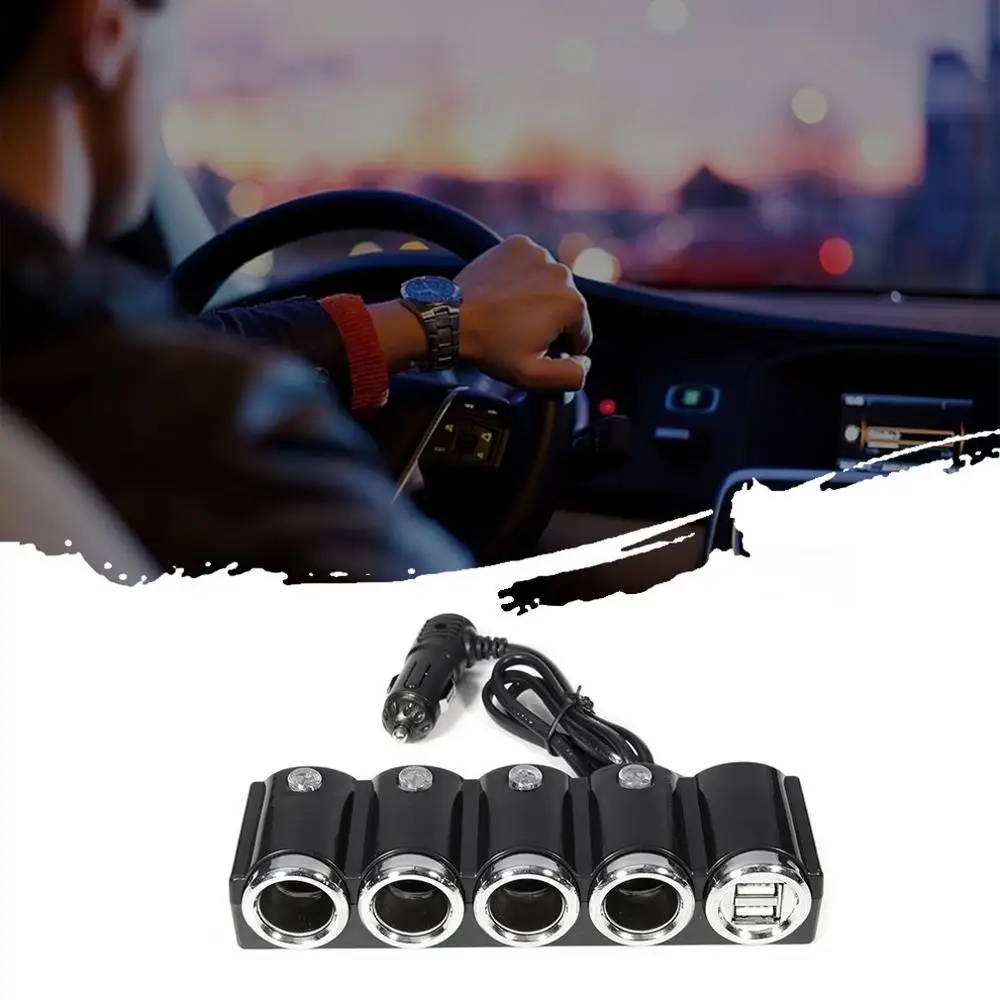 DC 12 V/24 V USB 4 Way мульти разветвитель автомобильного прикуривателя USB зарядное устройство адаптер питания с переключателем зарядное устройство для iPhone