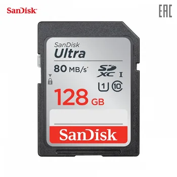 

Memory Cards Sandisk SDSDUNR-128G-GN6IN Computer Internal Storage micro sd flash drive card for phone laptop compact 128GB microSDXC 80 MB/s UHS-I SD
