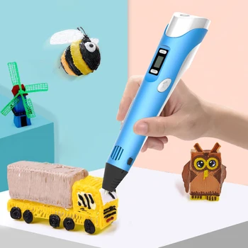 

Hot 3D Pen DIY 3D Printer Pen LED Painting Pen Children 3D Printing Pens For Designer Kids Drawing Pen Gifts Educational Toys