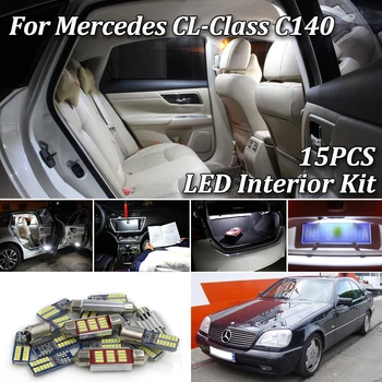 

15pc X canbus Error Free LED interior dome light lamp Kit package For Mercedes Benz CL class W140 C140 CL500 CL600 (1993-1998)