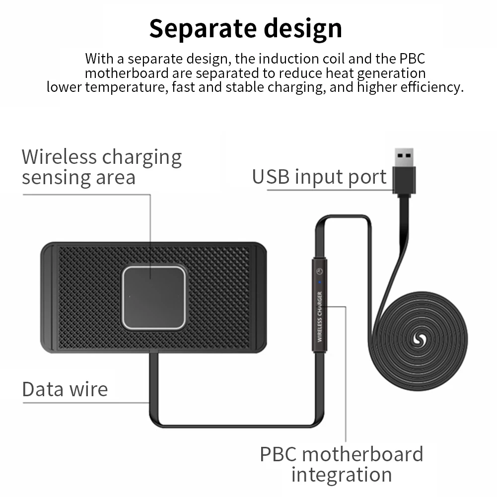 C1 Силиконовая накладка USB интерфейс разветвитель Быстрая зарядка портативное автомобильное зарядное устройство нескользящее удобство беспроводной многофункциональный универсальный