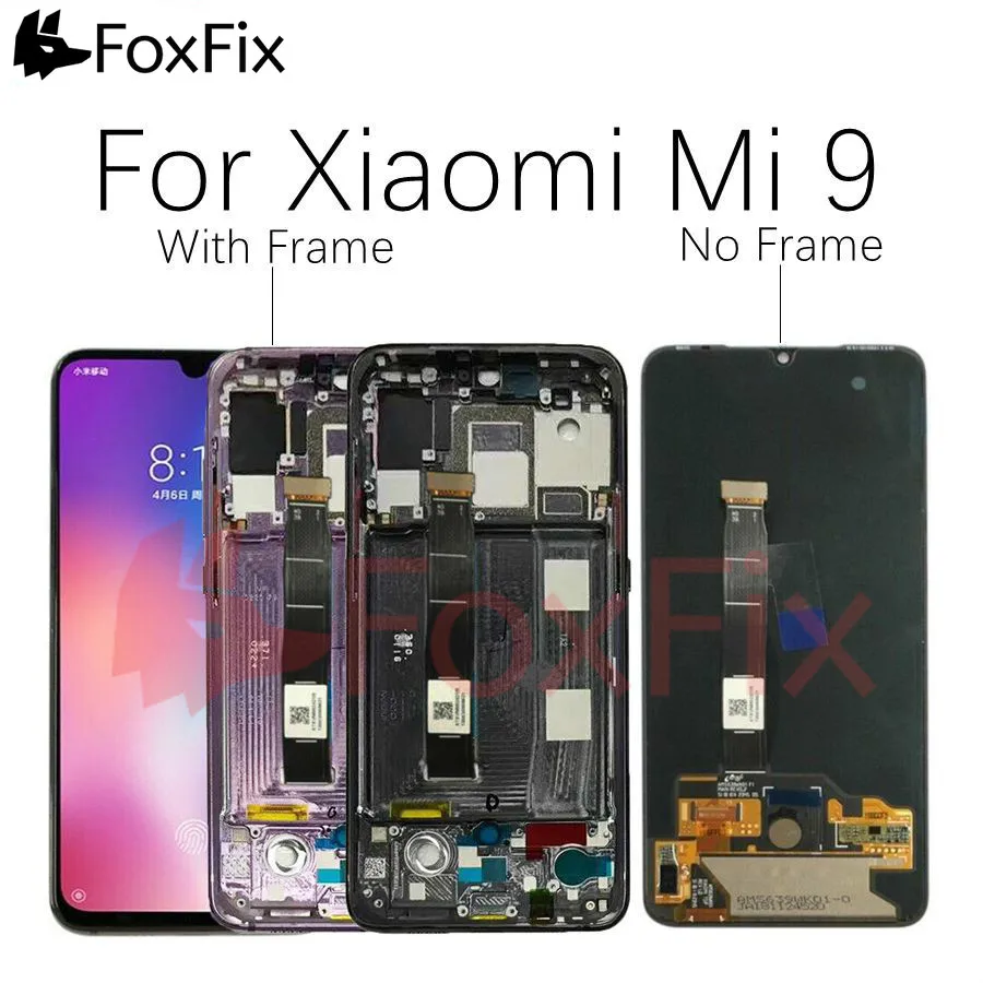 6,39 ''AMOLED lcd для xiaomi mi 9 mi 9 lcd дисплей сенсорный экран дигитайзер с рамкой для xiaomi 9 Замена дисплея