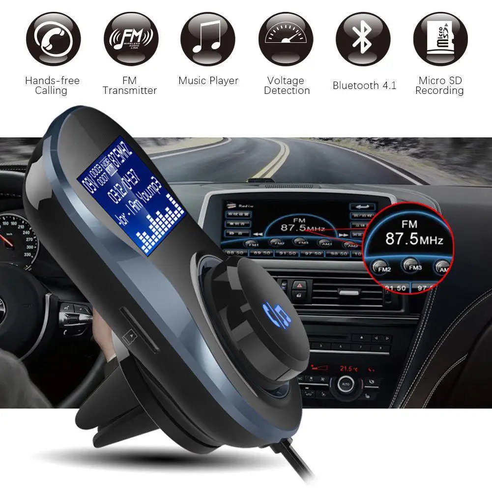 Dragonpad беспроводной автомобильный Bluetooth fm-передатчик Mp3 радио адаптер автомобильный комплект USB зарядное устройство