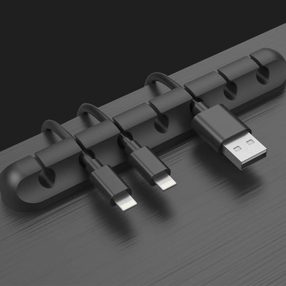 USB Кабельный органайзер PC кабельный провод держатель для мыши наушники телефон зарядное устройство шнур протектор устройства для сматывания кабеля управление зажимы