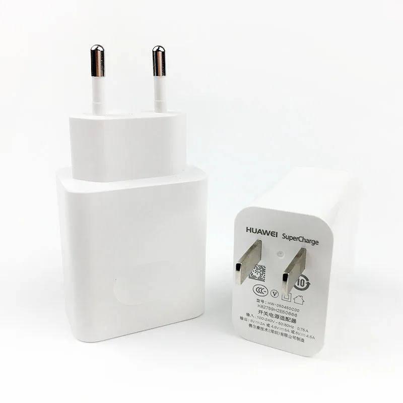 only 22.5w charger Адаптивное зарядное устройство huawei,, 22,5 Вт, ЕС, 5 В/4,5 А, быстрая зарядка, адаптер питания, 5А, usb type-c кабель для honor 10 mate 20 p10 - Тип штекера: only 22.5w charger