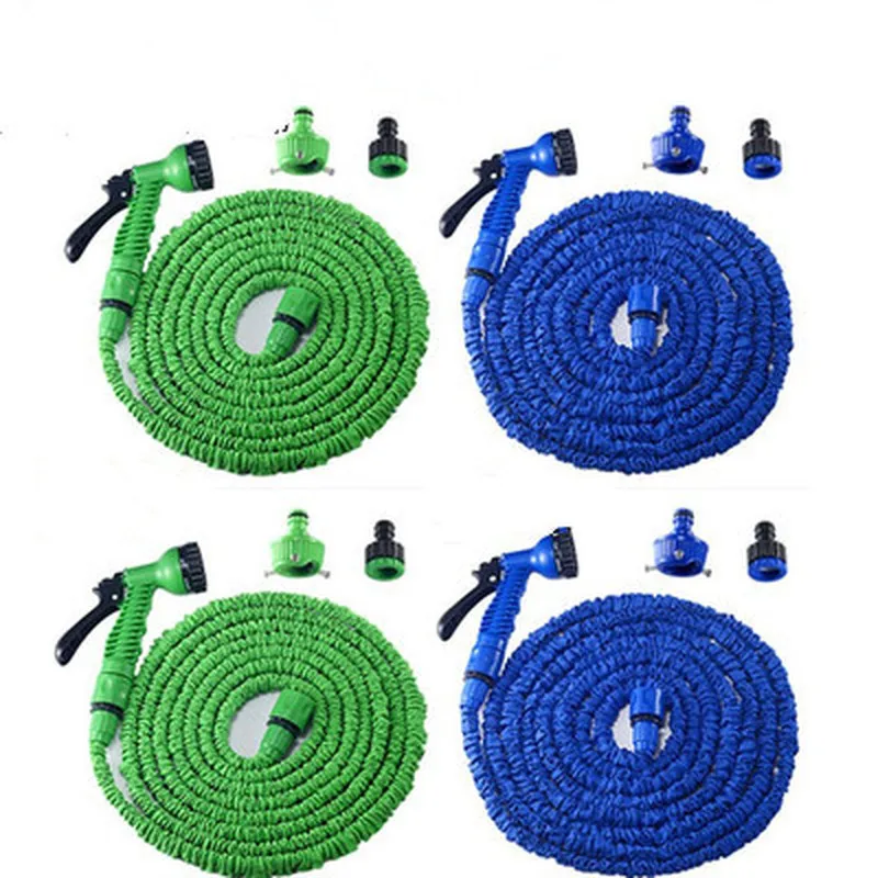 25FT-250FT Garden Hose Expandable Magic Flexible Water Hose EU Hose Plastic Hoses Pipe With Spray Gun To Watering Car Wash Spray