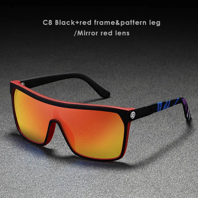 KDEAM новые негабаритные солнцезащитные очки мужские поляризованные солнцезащитные очки UV400 защита Солнцезащитные очки женские винтажные большие размеры очки KD803 - Цвет линз: C8