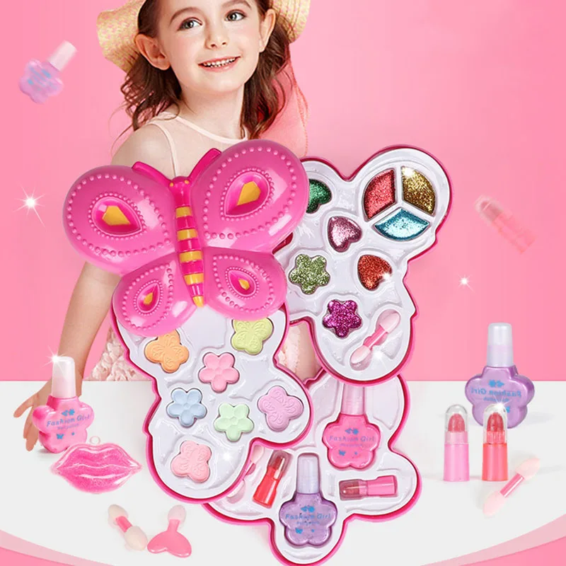 Juguetes de belleza y moda одеваются Игрушки для девочек набор детский макияж палитра игра, моделирование ролевой игры для Doux Bebe, роскошь