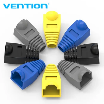 

Vention RJ45 Strain Relief Boots Ethernet RJ45 Connector Boots Plug Cover 100PCS RJ45 Boots Cap Cover for CAT5E/6 Ethernet Cable