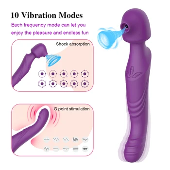 10 Speeds Sucking Vibrator Clitoris Stimulator Clit Nipple Sucker Tongue Vibrators For Women Pussy Licking Toy G Spot Wand Dildo 6