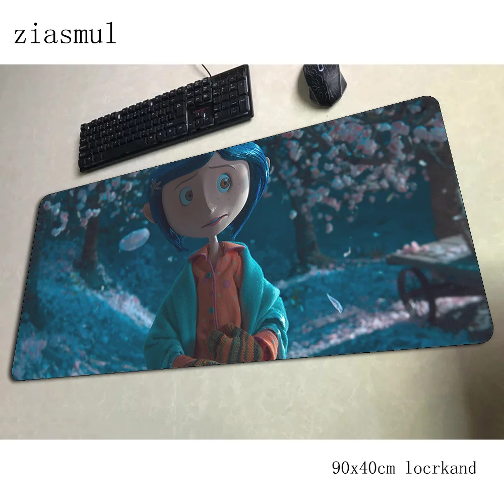 Coraline коврик для мыши геймер подарок 90x40 см notbook коврик для мыши игровой коврик для мыши большой гелевый коврик для мыши PC стол коврик для мыши