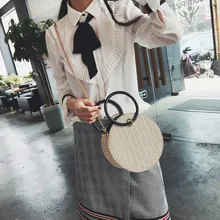 Высококачественная женская модная сумка Повседневная Индивидуальная сумка с кисточками Изысканная соломенная сумка круглой формы