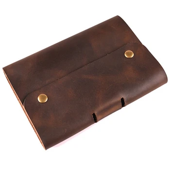 

A6 Notebook Leather Diary Planner Rings Office Diary Spiral Travelers Writing Pad Cowhide Notebook
