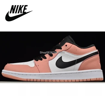 

Original Nike Air Jordan 1 Travis Scott Low Retro Mid Pink OG Low Aj1 Men Basketball Shoes Outdoor Sport Sneakers #AJL88