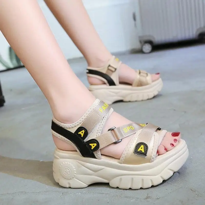 

CINESSD Summer Sandals Women Wedge Sandals Woman 2020 High Heels New Platform Shoes Woman Chaussure Somen's Heels Sandale Femme
