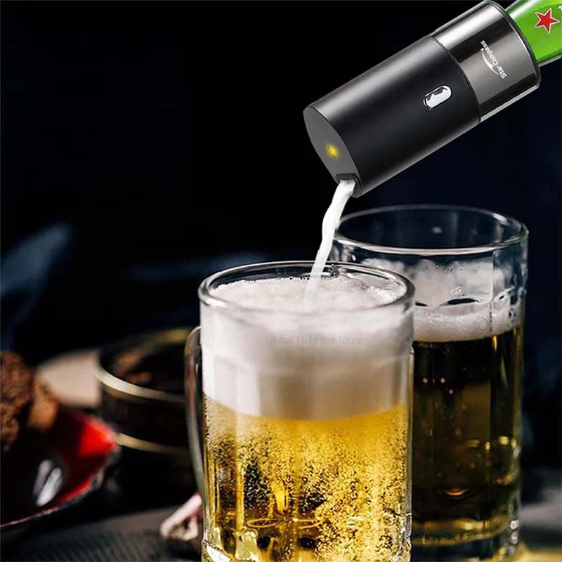 Beer Frother, Ultrasonic Beer Foamer Foamer Portable Beer Frother Quick  Foaming Plastic Frother for Family Gatherings Business Meeting Bars And