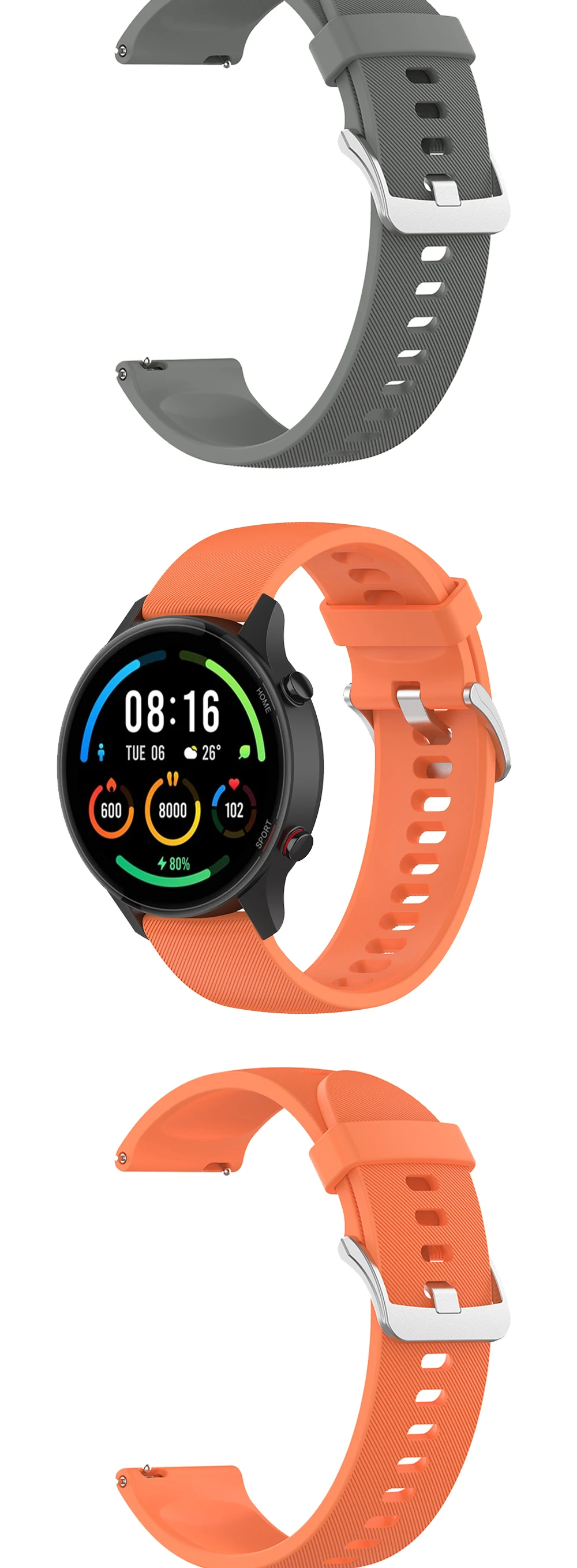 22mm Offizielle Silikon Ersetzen Straps für Xiaomi Mi Uhr Farbe Sport Edition band für Mi Uhr Farbe Armband Uhrenarmbänder correa