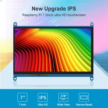 

7 Inch HD IPS Capacitive Touchscreen Display 1024*600 Resolution Small Portable Monitor with USB HD Interface Compatible