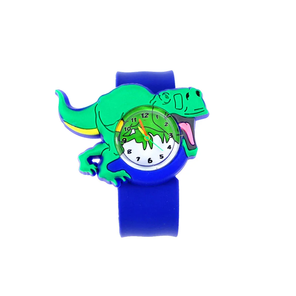 Boys Dinosaur Watches 3D Animal Cartoon Clock for Kids Toys Rubber Watch Belt Quartz watches 4