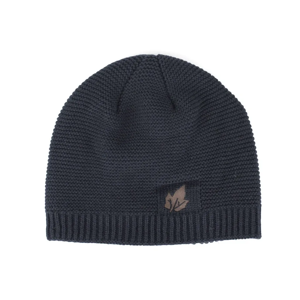 Men's Winter Hat Cap Collar Set Plus Velvet Thick Knit Hat And Muffler Hat Winter Stretch Snow Mask Beanie Hat Cap Windproof