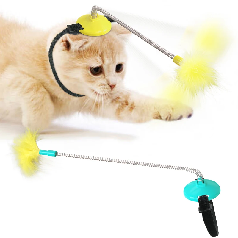Pet Toys Elastic With Bell Lent Color Cat Relieve Boredom Spring