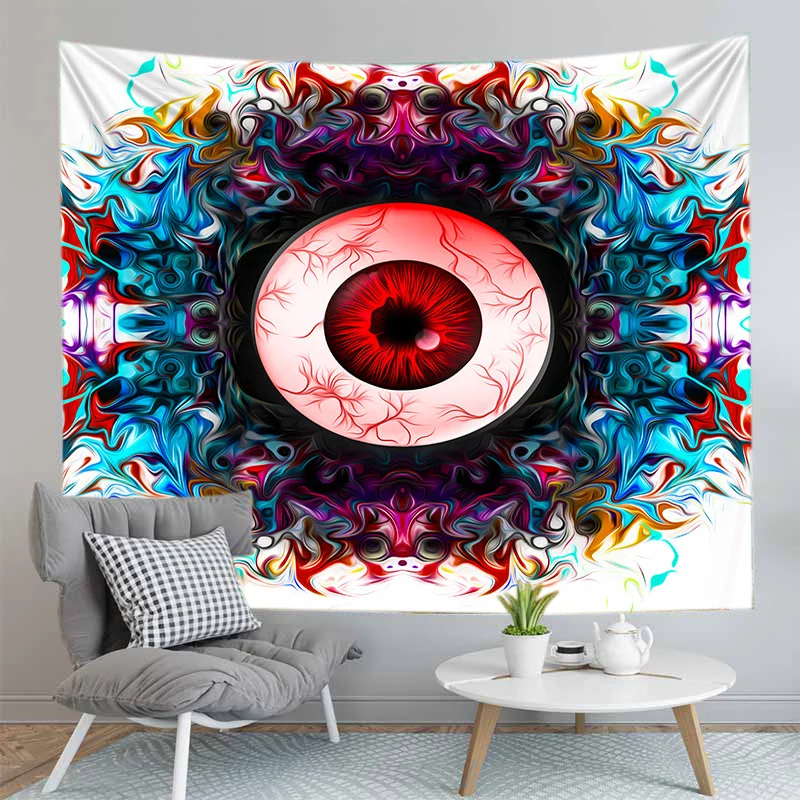 Индийский гобелен с принтом злых глаз настенные гобелены Полиэстеровая ткань